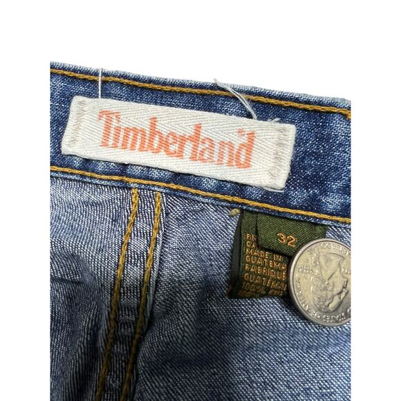 Vintage Timberland Men’s Blue Denim Jeans - 5 Pocket Straight Leg - size 32 - Picture 6 of 10